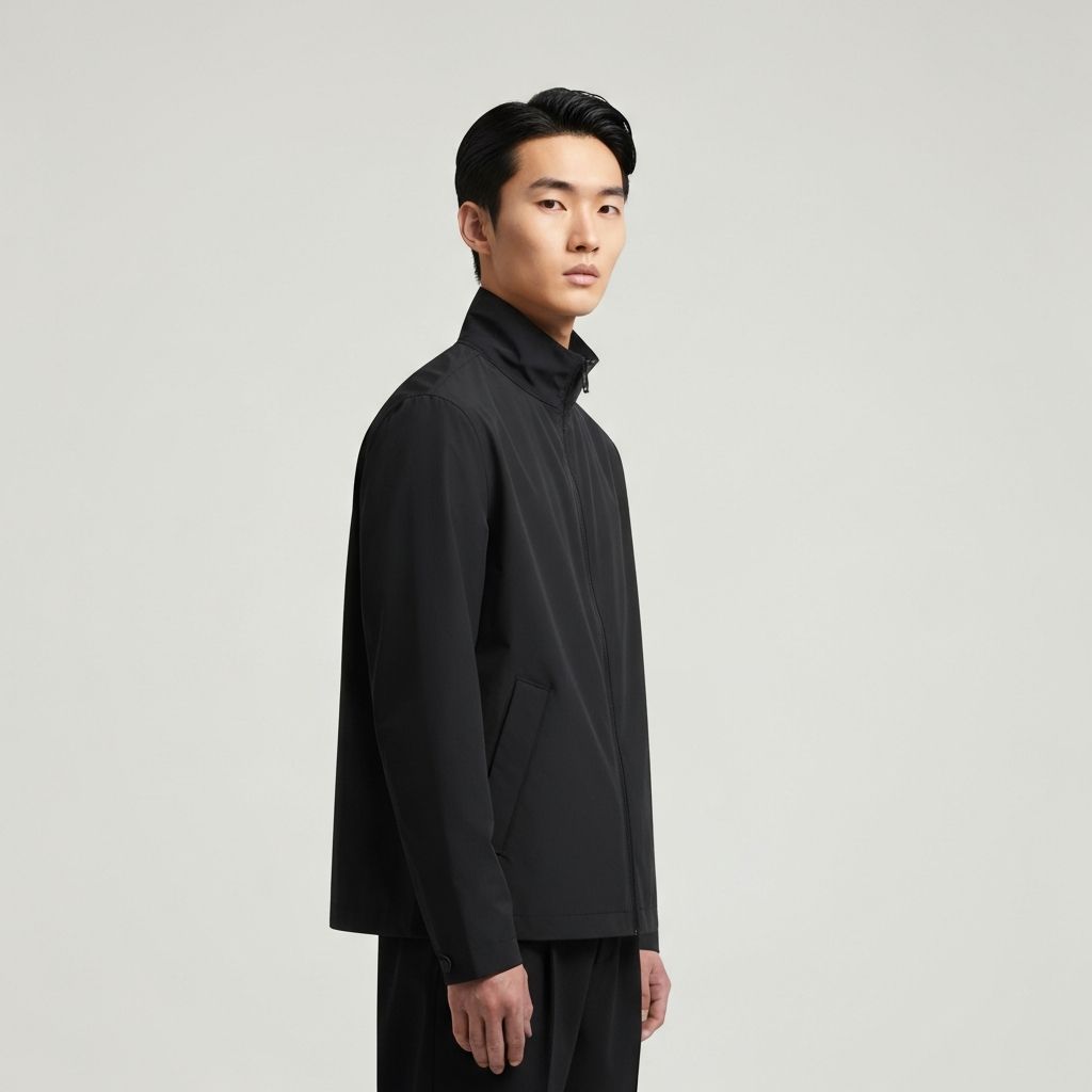 Collar Zip Jacket - Black