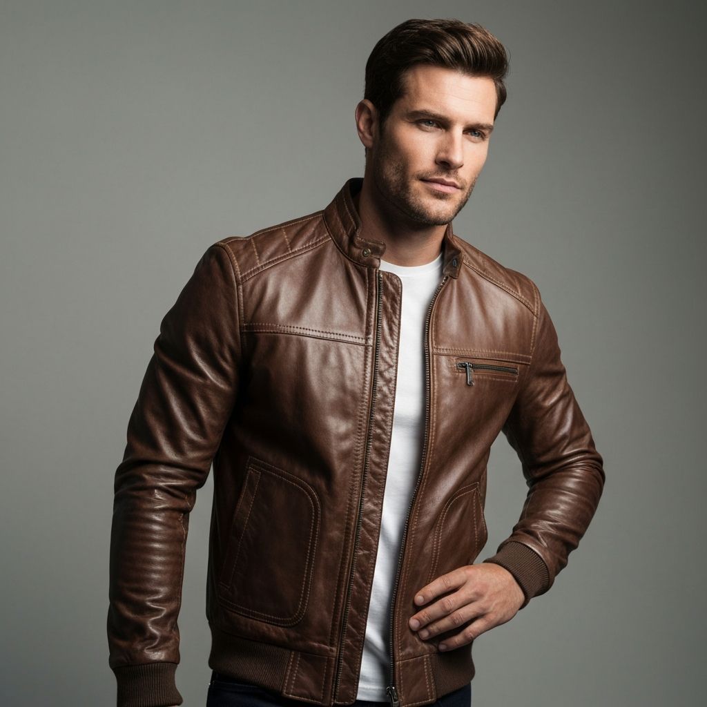Leather Bomber Jacket
